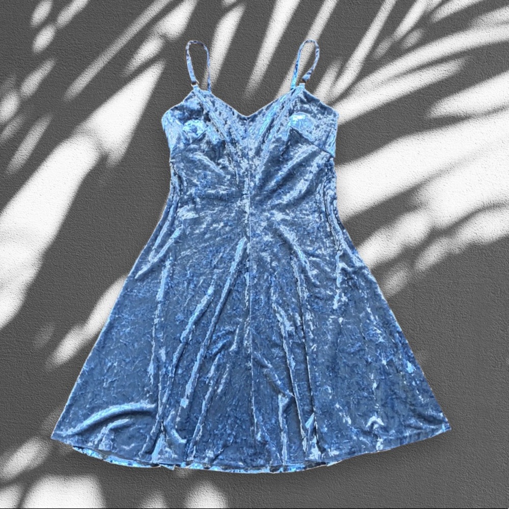 Like New Calvin Klein Silver Velour Dress